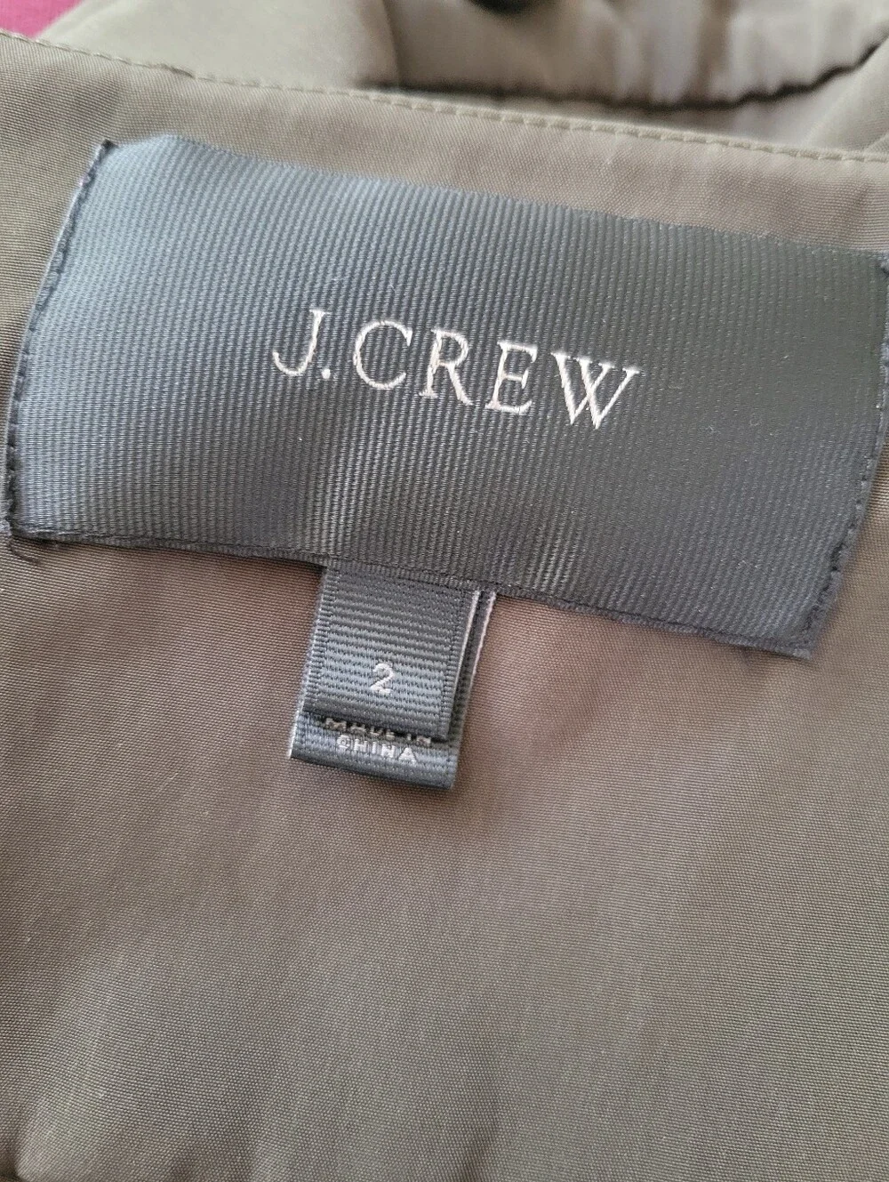 J Crew Trench Jumpsuit Sleeveless Army Green Silky Soft Button Top Classic 2